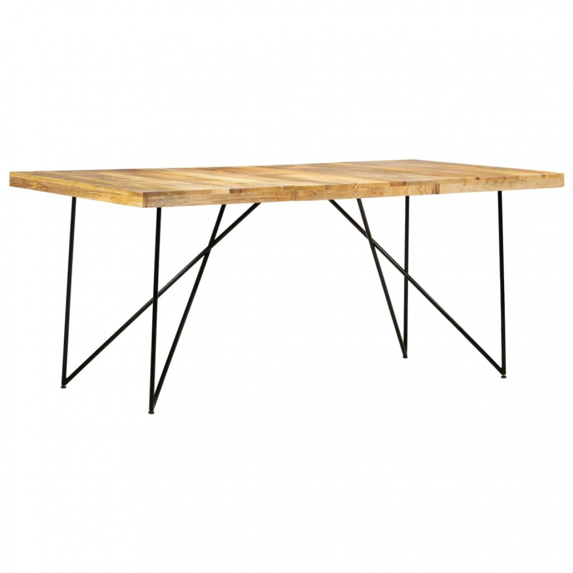 Chunhelife - Table de salle à manger 180x90x76 cm Bois de manguier massif - Tables à manger
