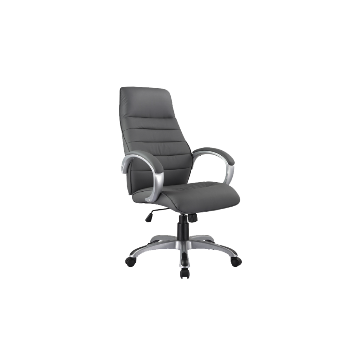 Ac-Deco - Chaise de bureau à roulettes - Q046 - 62 x 50 x 110 cm - Gris - Chaises