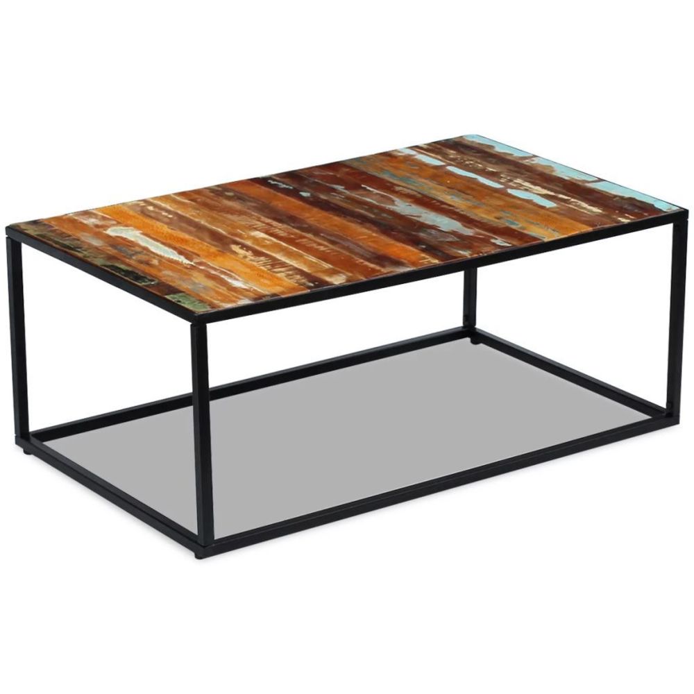 Vidaxl - vidaXL Table basse Bois de récupération massif 100 x 60 x 40 cm - Tables à manger