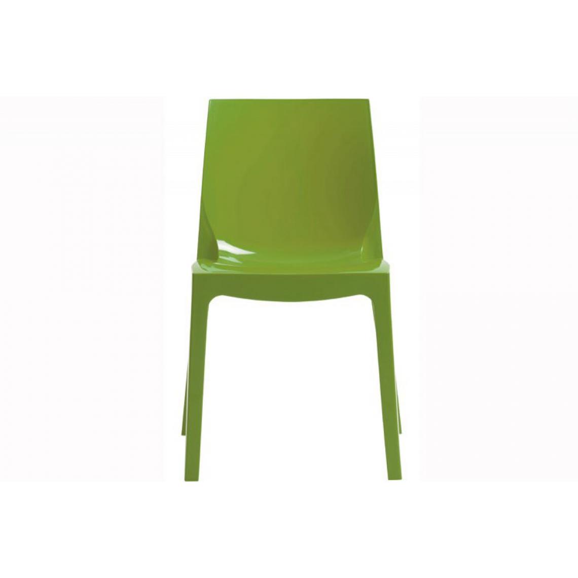 3S. x Home - Chaise Design Verte Laquée LADY - Chaises