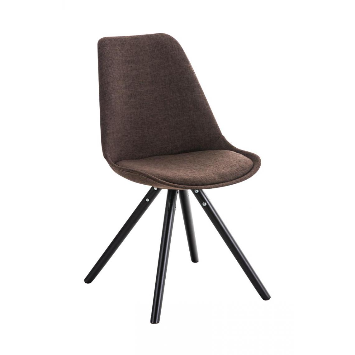 Icaverne - Superbe Chaise ronde gamme Manille noire couleur marron - Chaises