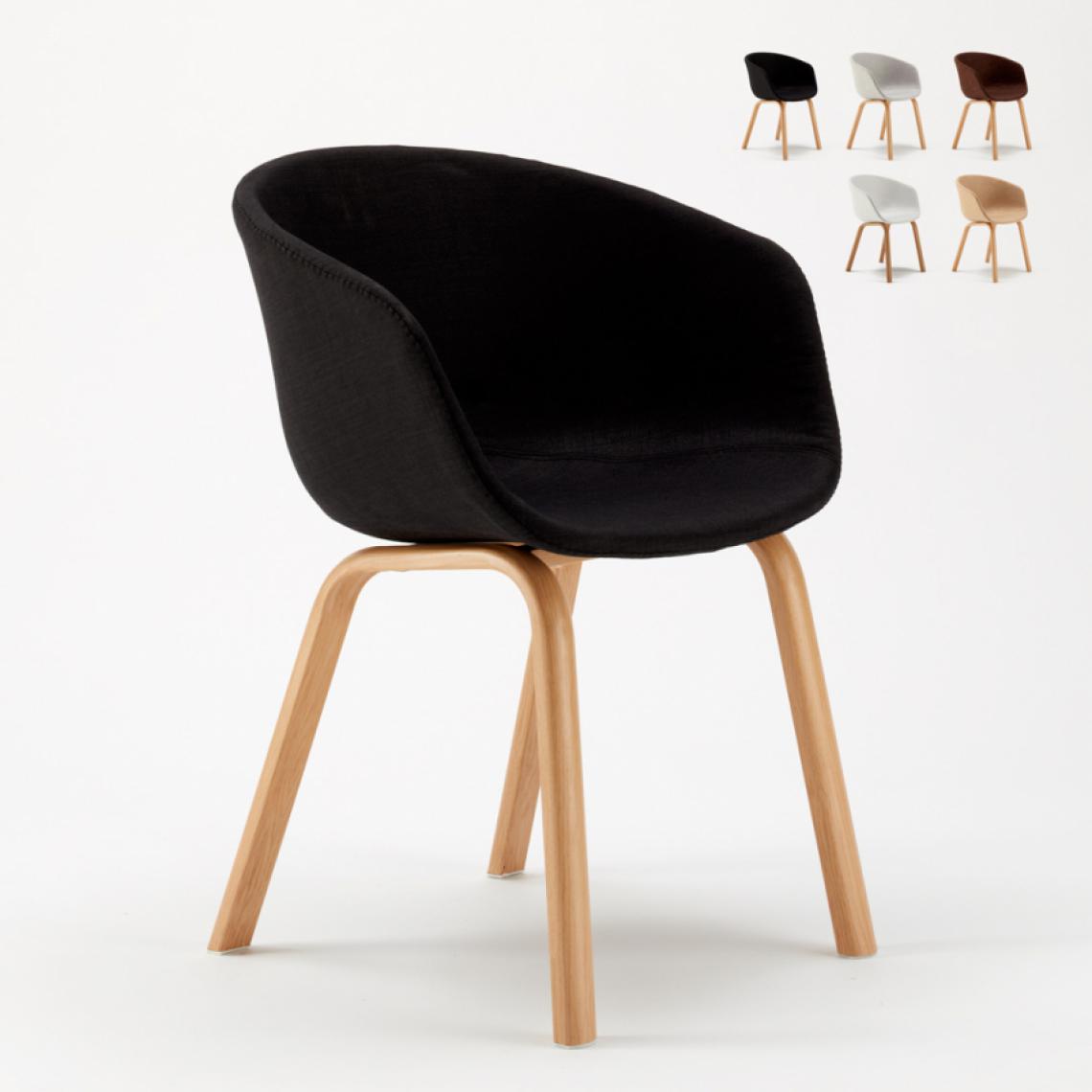 Ahd Amazing Home Design - Chaise bureau Design Scandinave Komoda, Couleur: Noir - Chaises