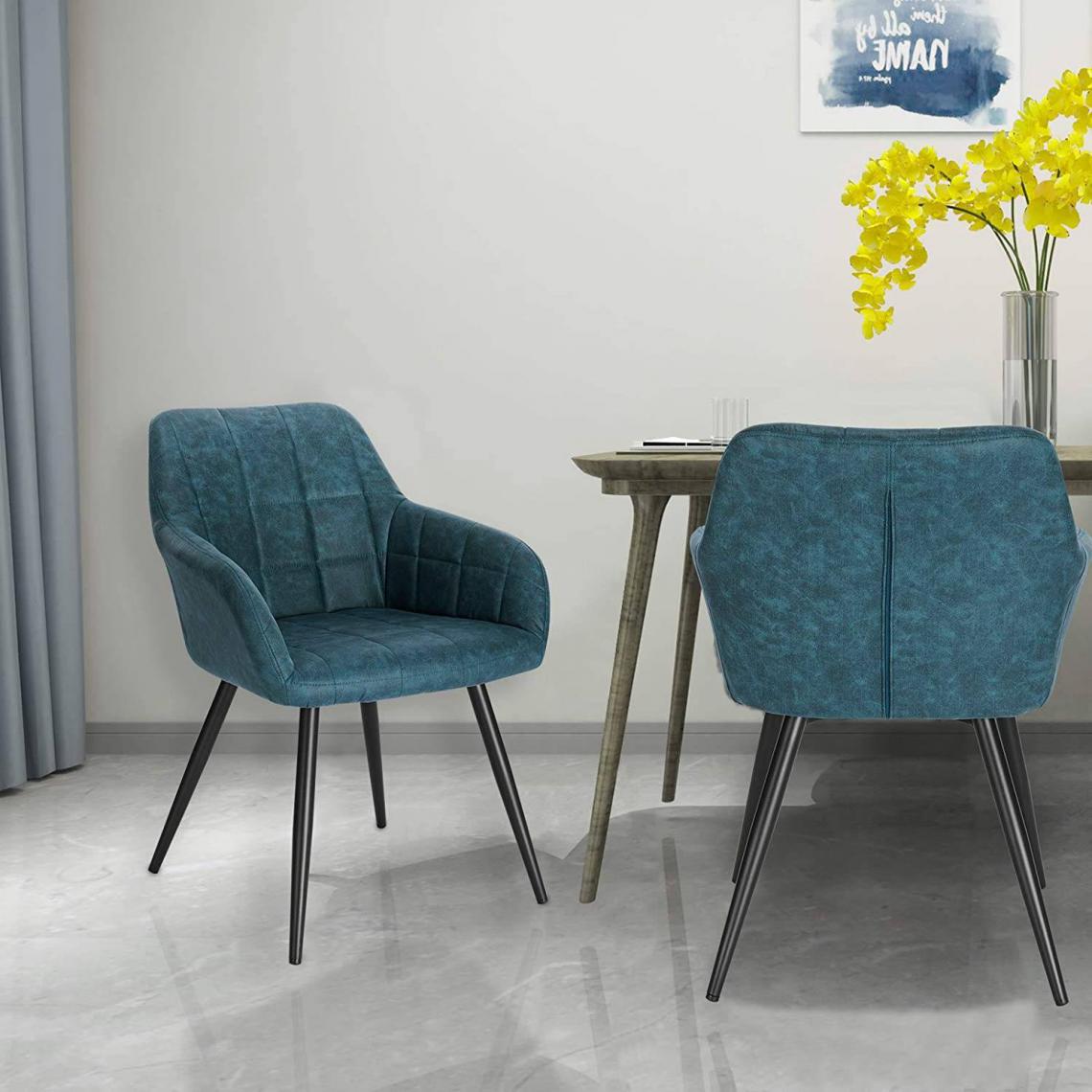 MercatoXL - Salle à manger bleu modèle de couverture tissu chaise - Tables à manger