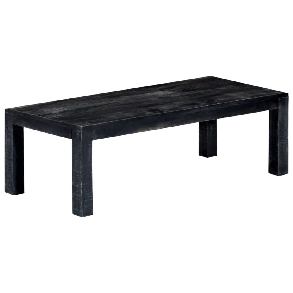 Vidaxl - vidaXL Table basse Noir 110 x 50 x 35 cm Bois de manguier solide - Tables à manger