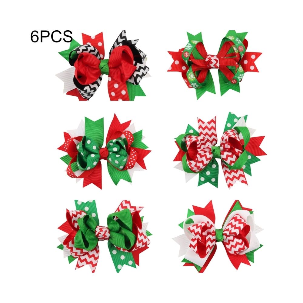 Wewoo - Décoration de Noël à porter pour les enfants 6 PCS Swallowtail papillon noeud en épingle à cheveux de coiffe - Décorations de Noël