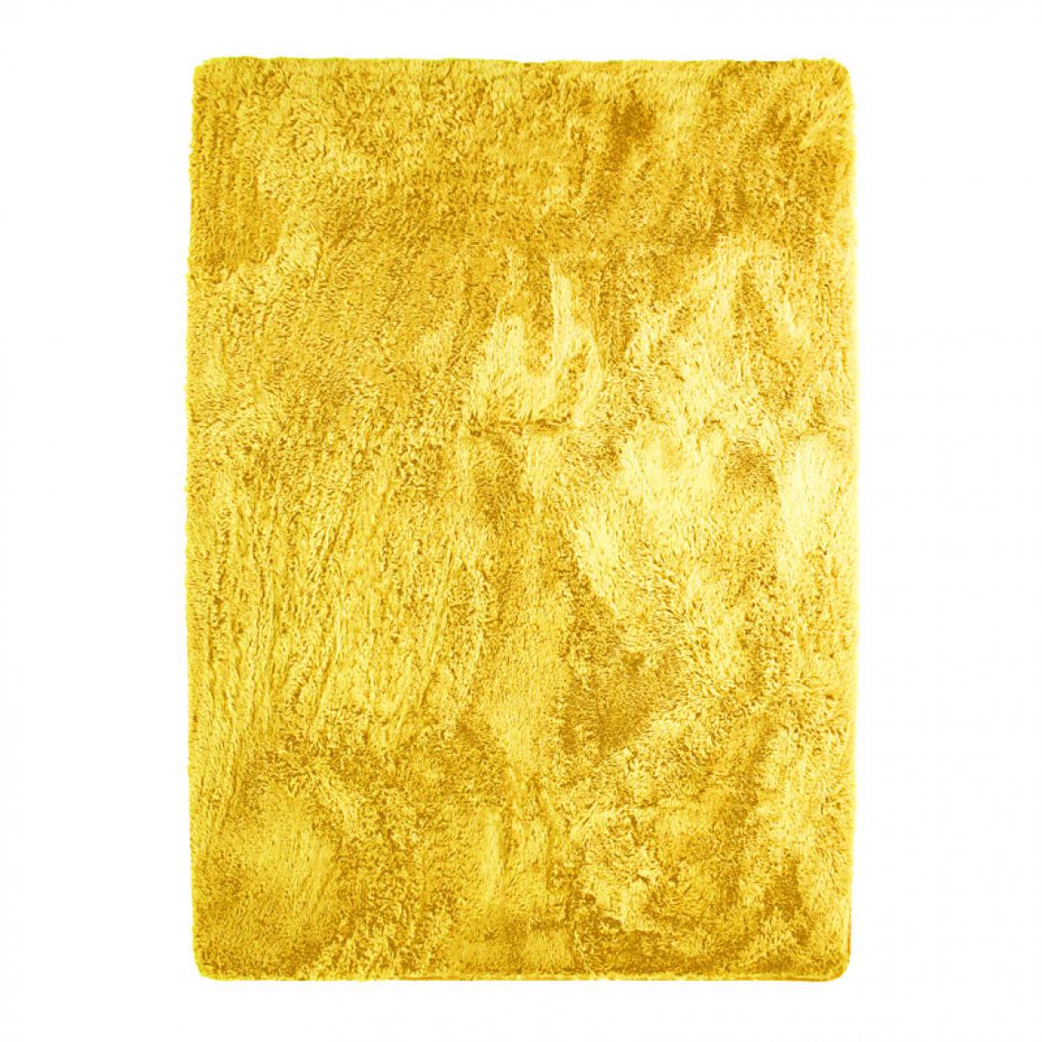 Thedecofactory - NEO YOGA - Tapis à poils longs extra-doux jaune 120x170 - Tapis