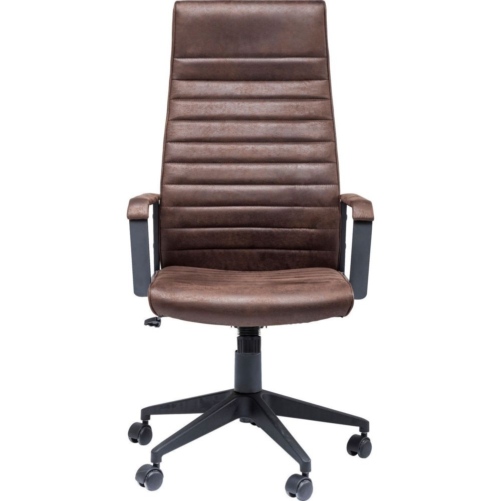 Karedesign - Chaise de bureau Labora haute marron Kare Design - Chaises