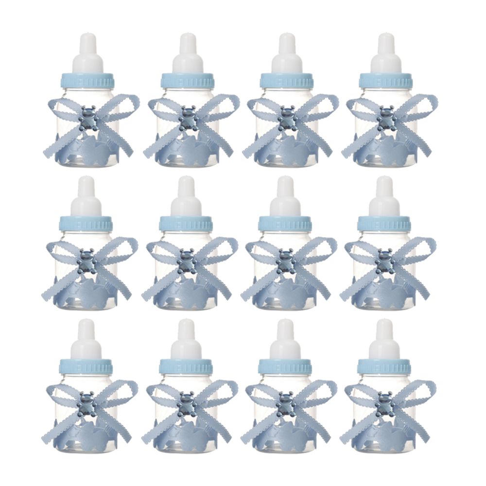 marque generique - 12pcs boîtes à bonbons de bouteille d'allaitement créatives bleues - Objets déco