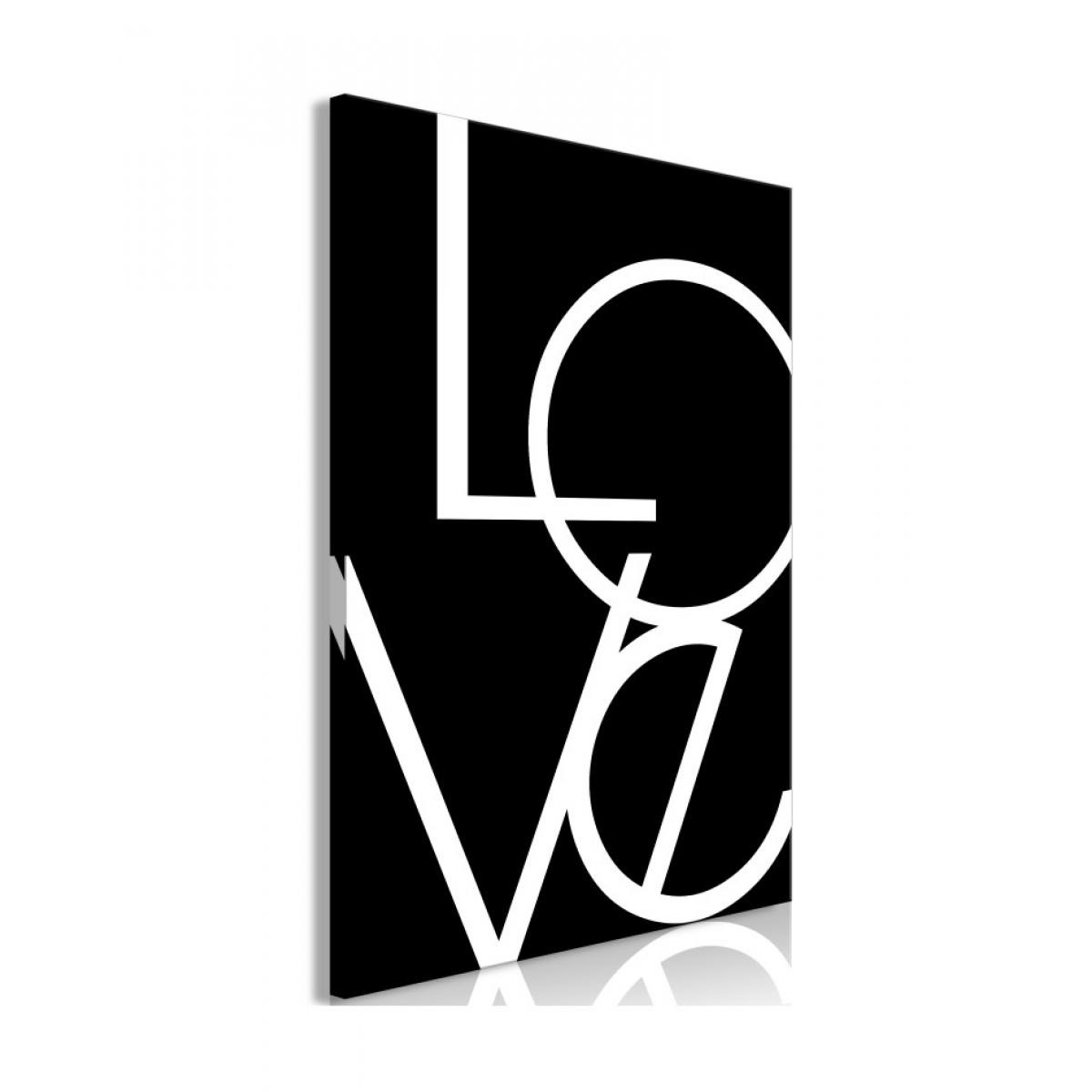 Artgeist - Tableau - Black and White: Love (1 Part) Vertical 80x120 - Tableaux, peintures