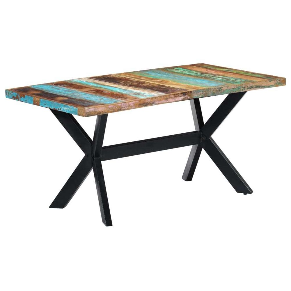 marque generique - Moderne Tables gamme Reykjavik Table de salle à manger 160x80x75cm Bois de récupération massif - Tables à manger