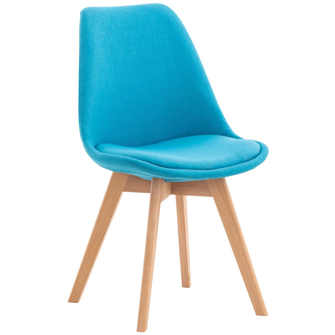 Icaverne - Esthetique Chaise en tissu Oulan-Bator couleur turquoise - Chaises