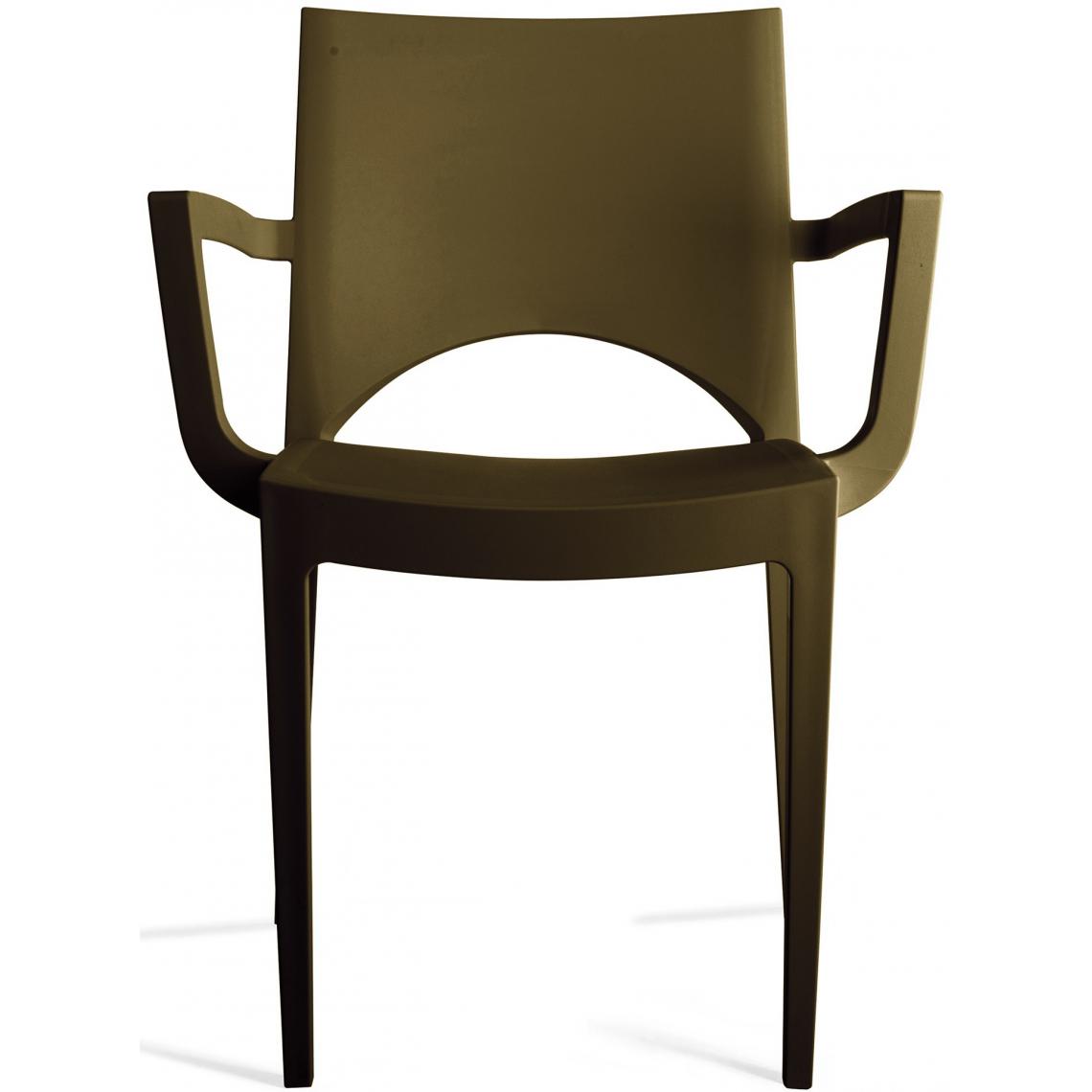 3S. x Home - Chaise Design Marron PALERMO - Chaises