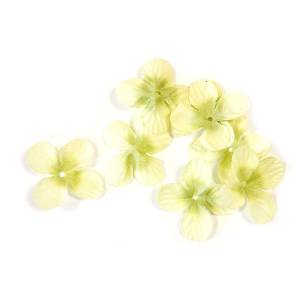 Visiodirect - Lot de 24 pétales de fleurs en tissu Menthe - 3 cm - Objets déco