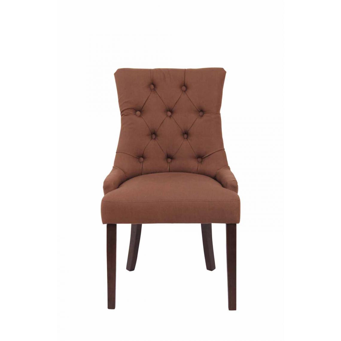 Icaverne - Splendide Chaise de salle à manger tissu serie Athènes antique couleur marron - Chaises