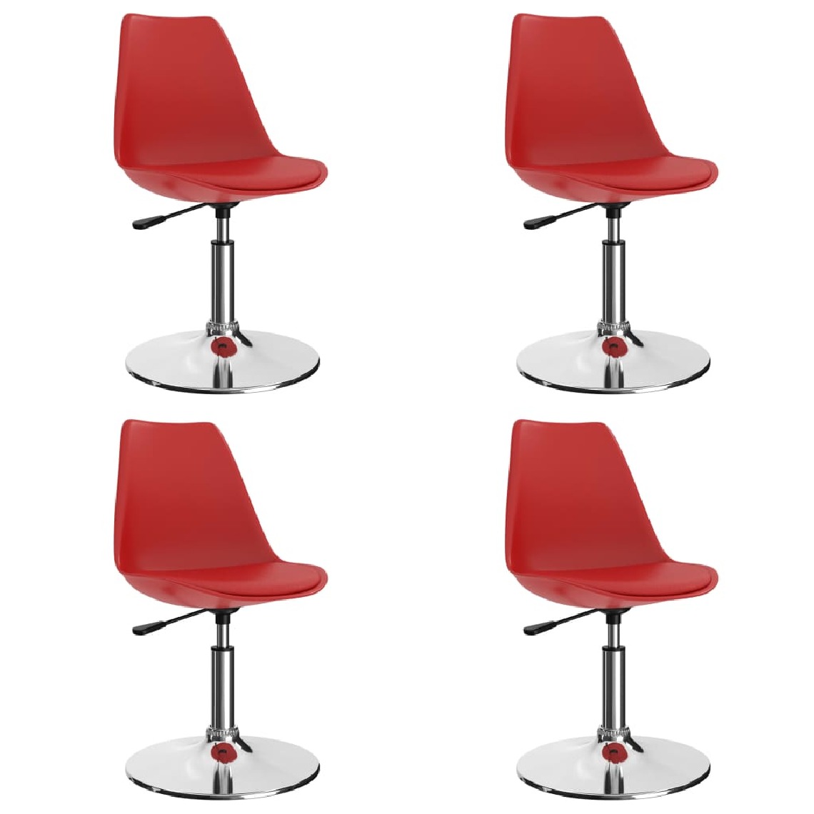 Chunhelife - Chunhelife Chaises de salle à manger pivotantes 4 pcs Rouge Similicuir - Chaises