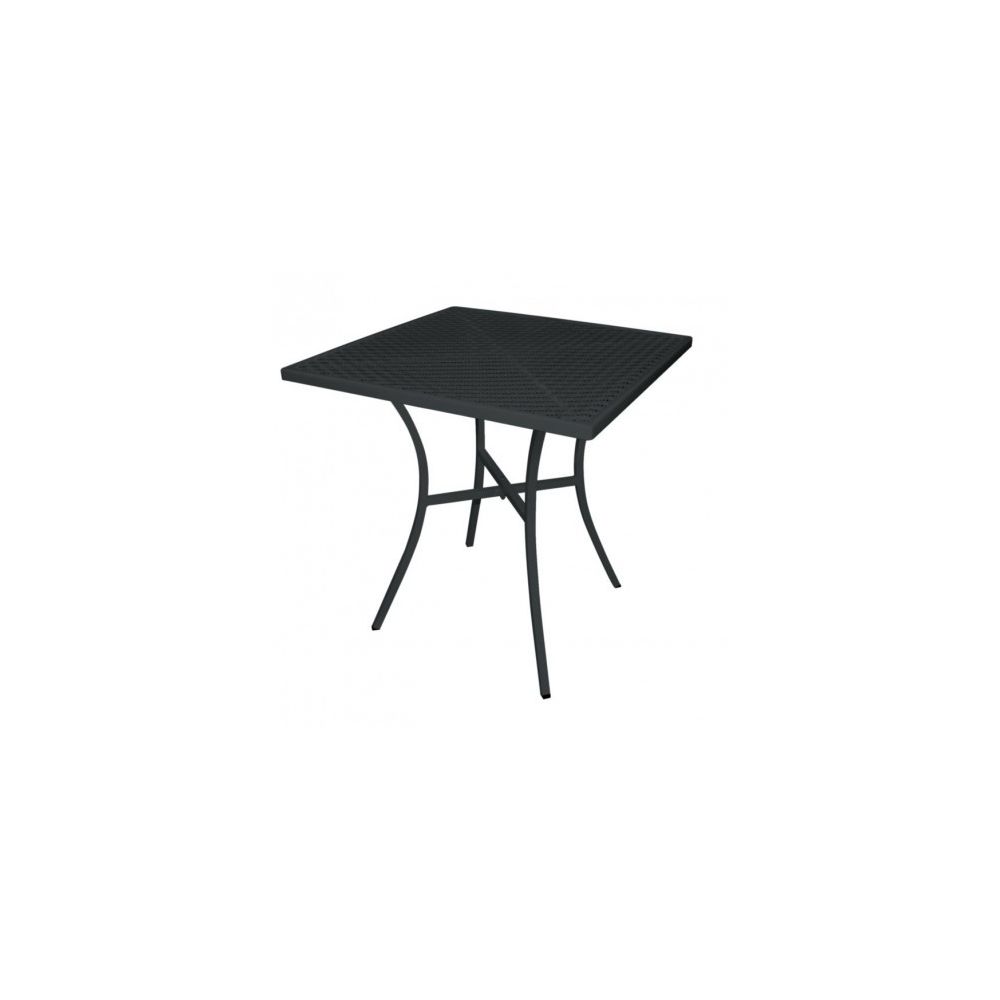Materiel Chr Pro - Table bistro carrée noire 70 cm en acier ajouré - - Tables à manger