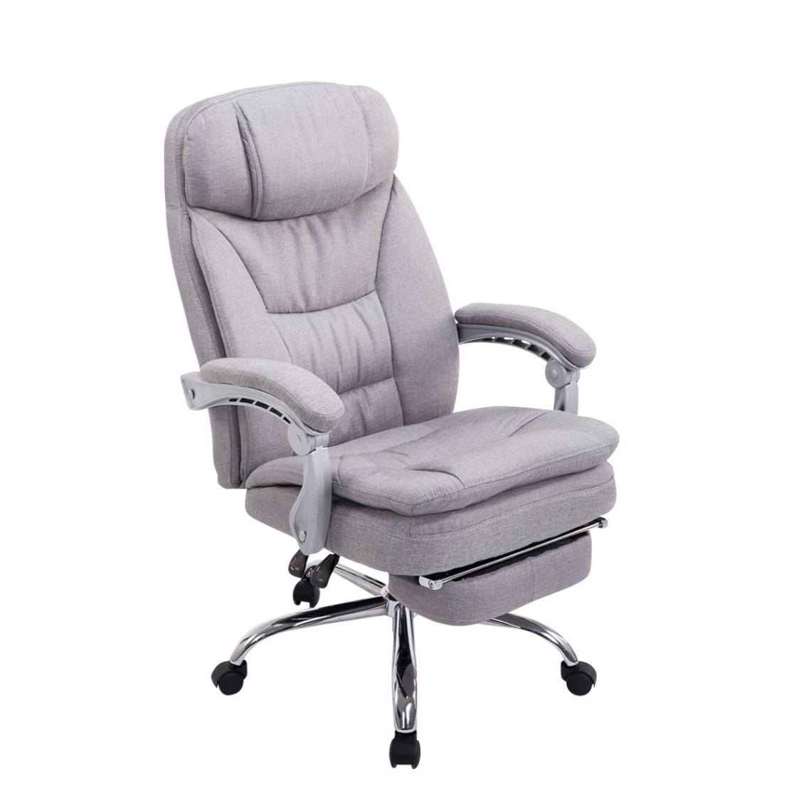 Icaverne - Chic Chaise de bureau famille Thimphou tissu Troy couleur gris - Chaises