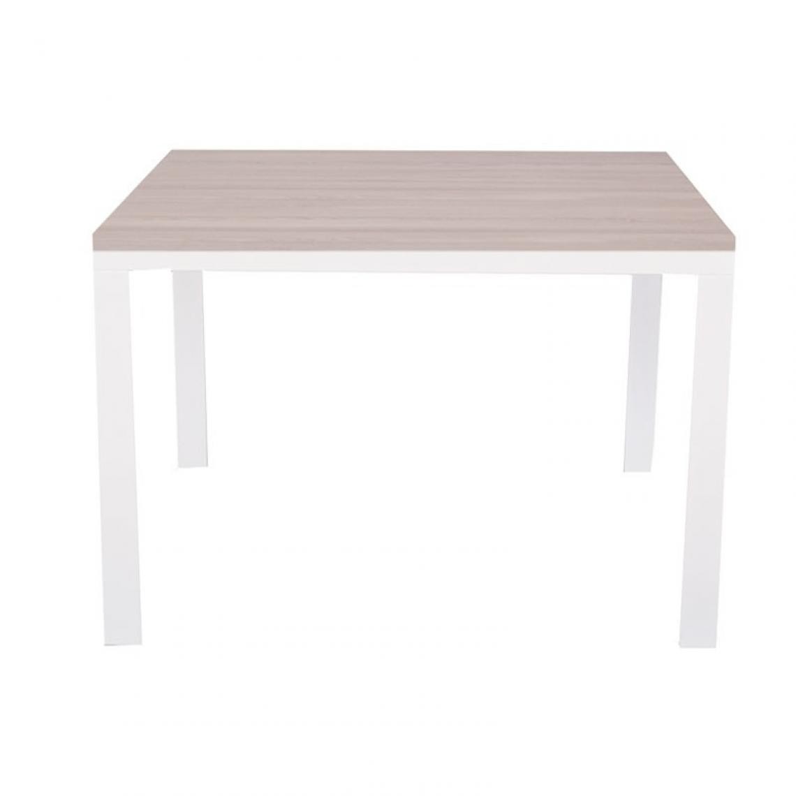Webmarketpoint - Table à manger extensible bois mélaminé métal cuisine orme 80x140 cm - Tables à manger