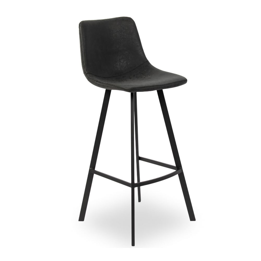 Nouvomeuble - Petite chaise de bar noire moderne OZANE (lot de 2) - Chaises