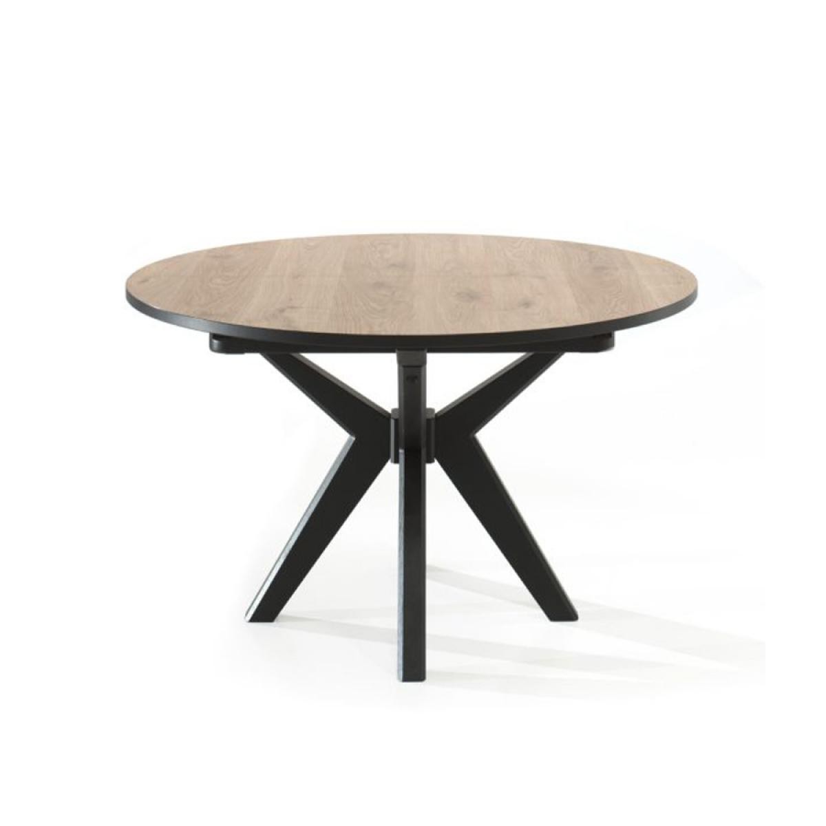 Nouvomeuble - Table 130 cm ronde couleur chêne naturel ESTELLE - Tables à manger