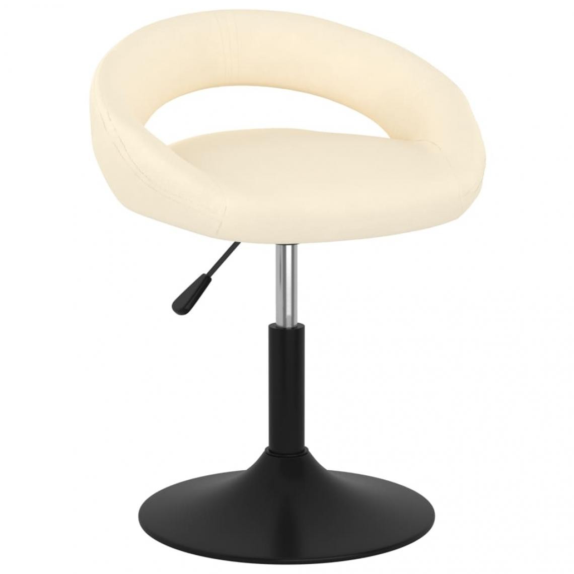 Vidaxl - vidaXL Chaise pivotante de salle à manger Crème Velours - Chaises
