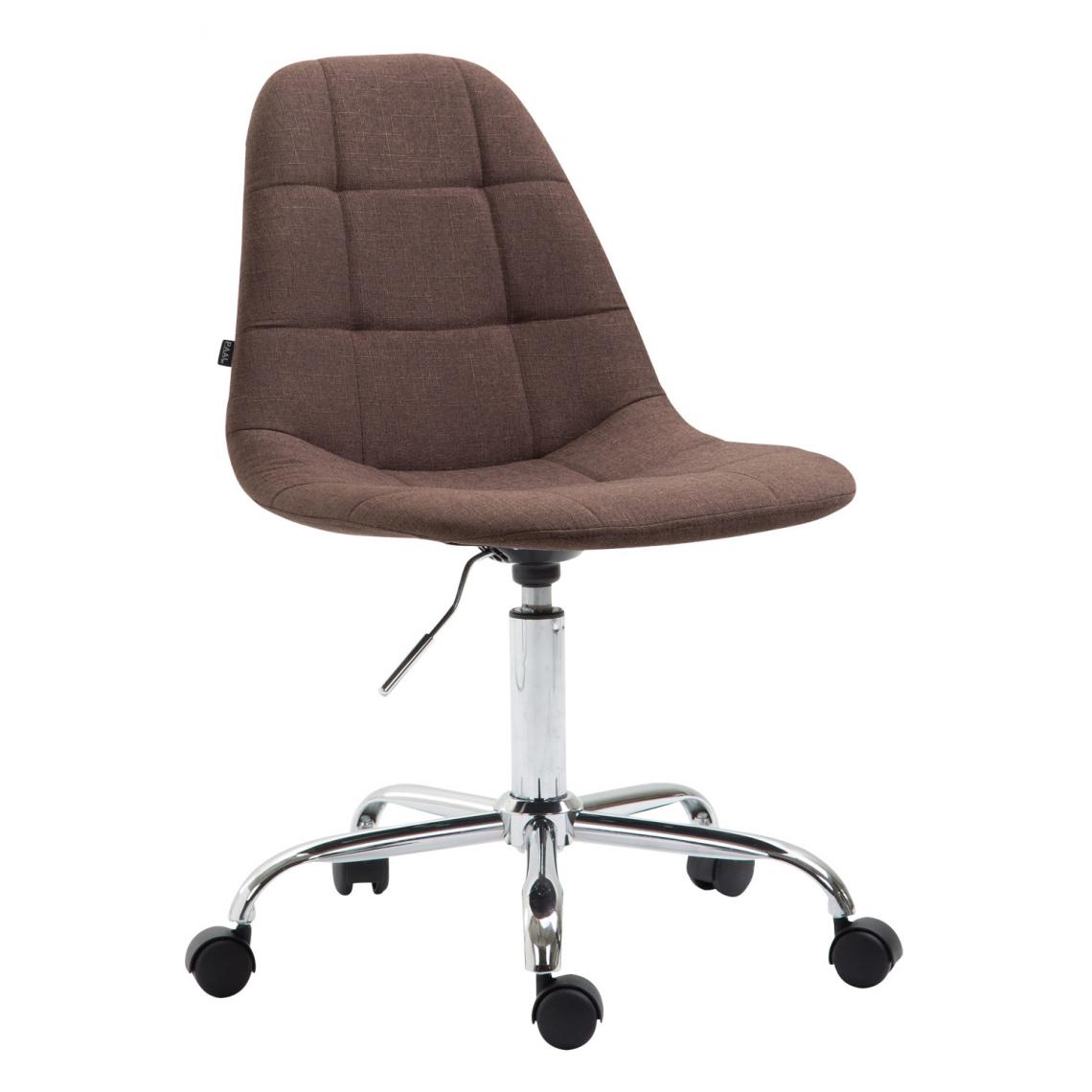 Icaverne - sublime Chaise de bureau tissu reference Sucre couleur marron - Chaises