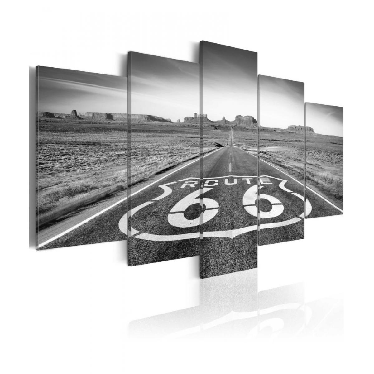 Artgeist - Tableau - Route 66 - black and white 100x50 - Tableaux, peintures