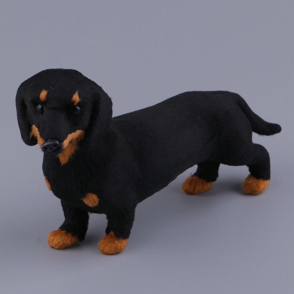 marque generique - simulation chien figurine sculpture statues pour artisanat debout dachshund - Objets déco