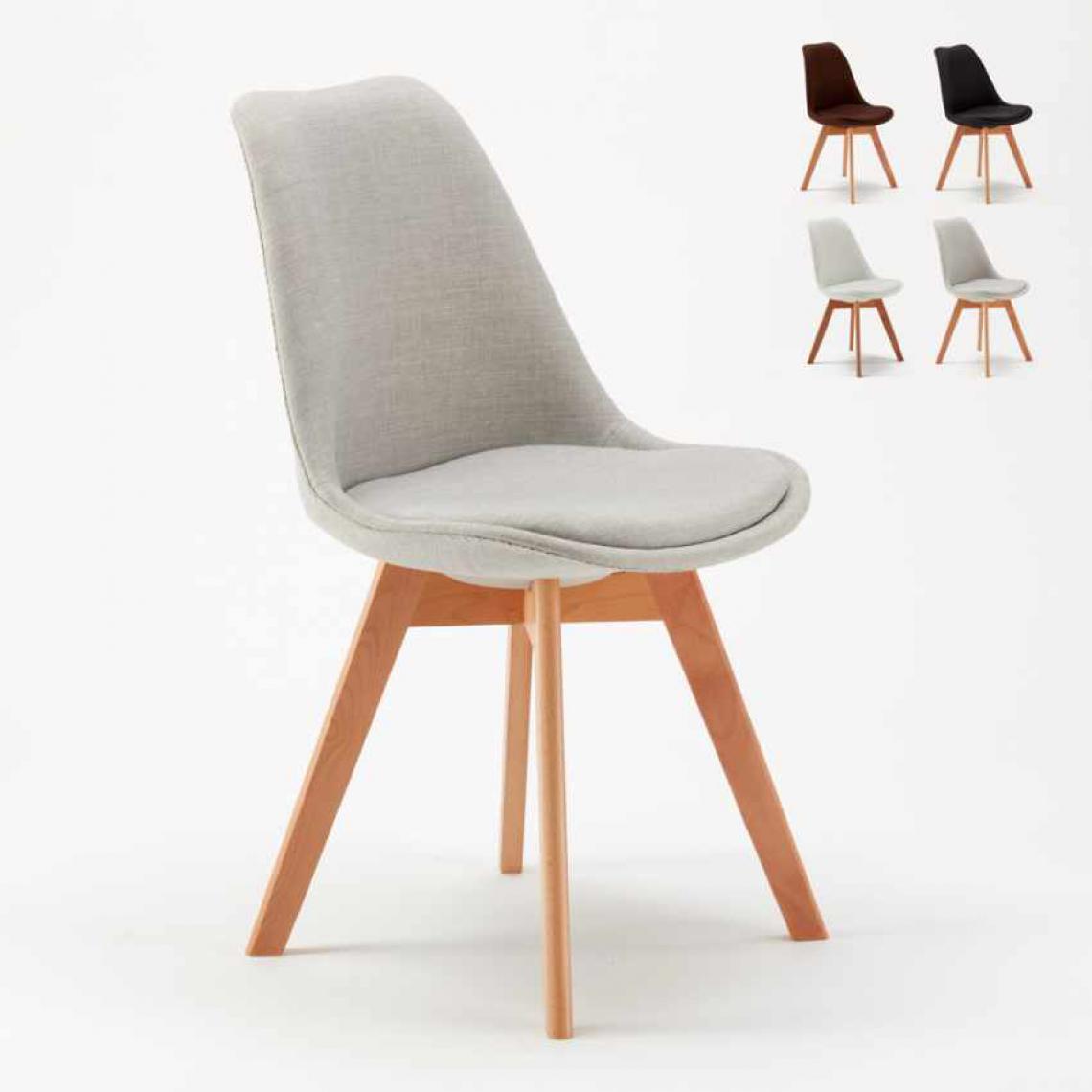 Ahd Amazing Home Design - Lot De 20 Chaises Avec Coussin Tissu Design Scandinave Tulip Nordica Plus Pour Restaurants Et Bars, Couleur: Gris - Chaises