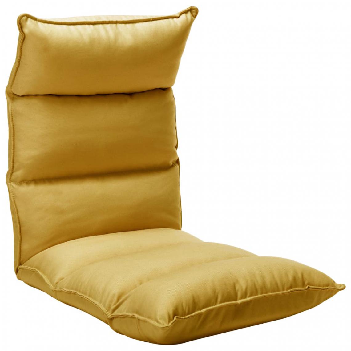 Uco - UCO Chaise pliable de sol Jaune moutarde Tissu - Chaises