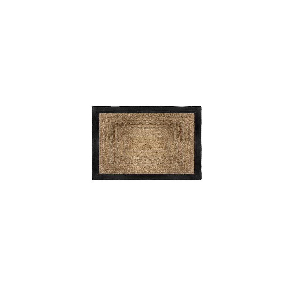 marque generique - Tapis en jute - Bord noir - 120 x 170 cm - Objets déco