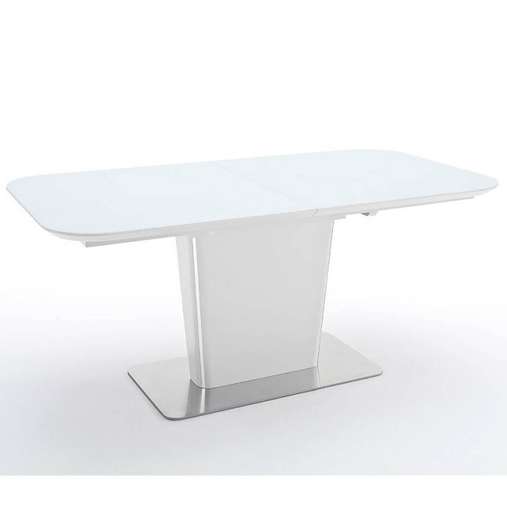 Inside 75 - Table repas extensible design UMA blanc laqué mat 140 x 85 cm - Tables à manger