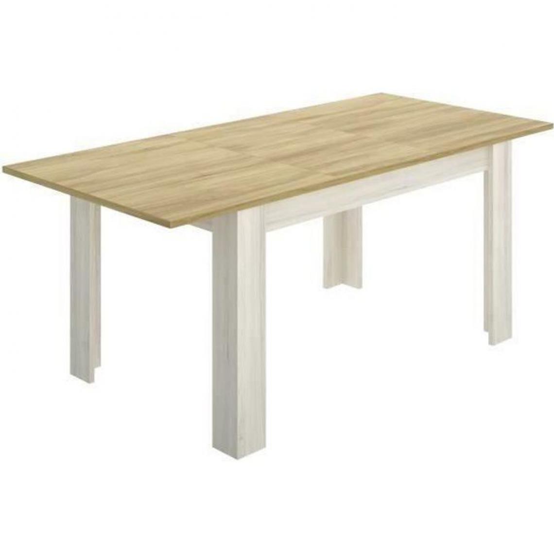 Cstore - CSTORE - table à manger extensible 6-8 personnes - décor chêne clair - l 140 / 190xp 90xh 77 cm - dine - Tables à manger