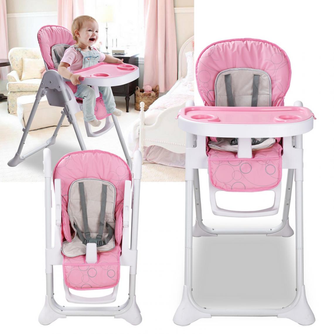 Einfeben - chaise haute chaise bébé chaise haute réglable pliable salle à manger groupe de sièges pour enfants - Chaises