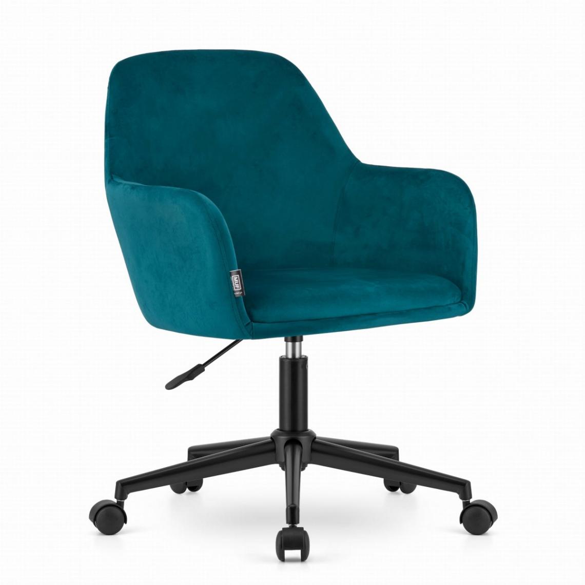 Hucoco - NARNIT - Fauteuil de bureau style moderne bureau/chambre d'ado - 91x57x56.5 cm - Chaise pivotante - Vert - Chaises