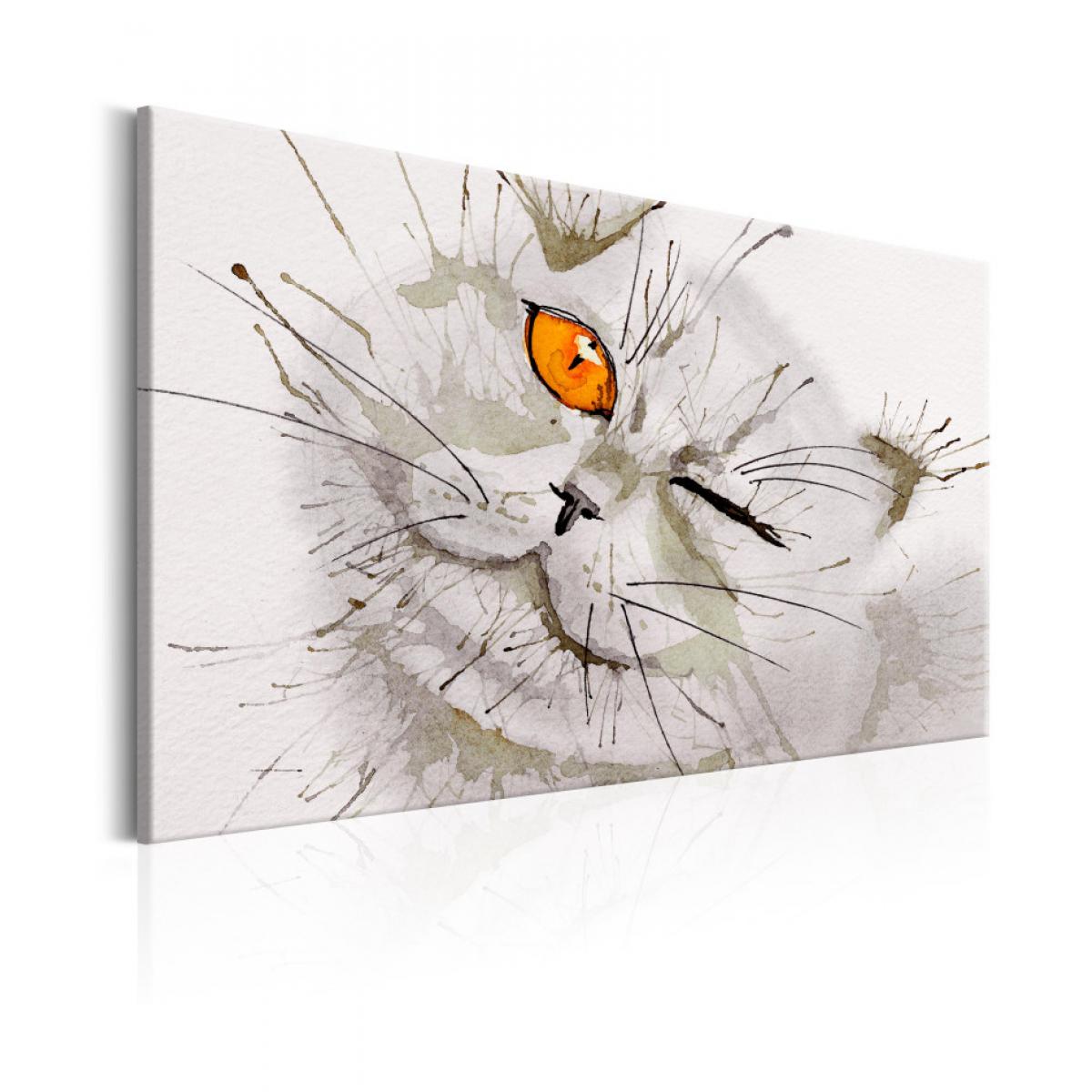 Artgeist - Tableau - Grey Cat 120x80 - Tableaux, peintures