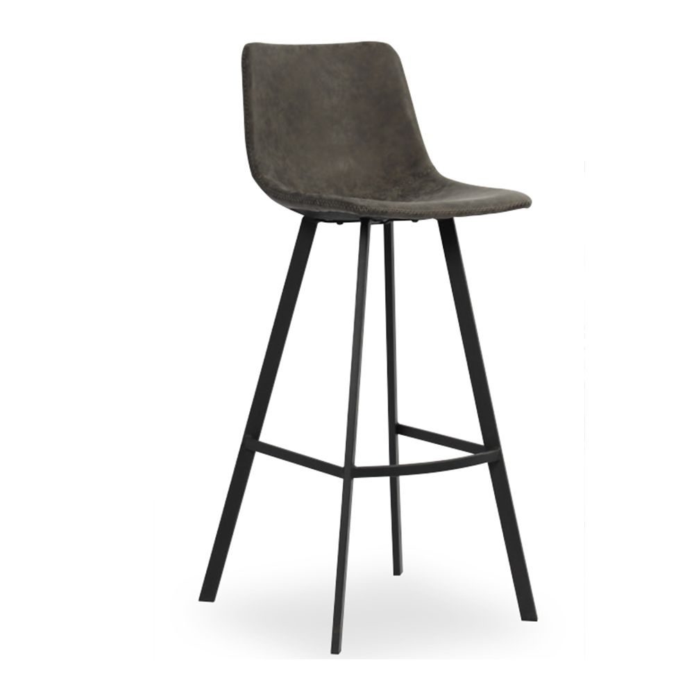 Nouvomeuble - Chaise haute de bar grise moderne OZANE (lot de 2) - Chaises
