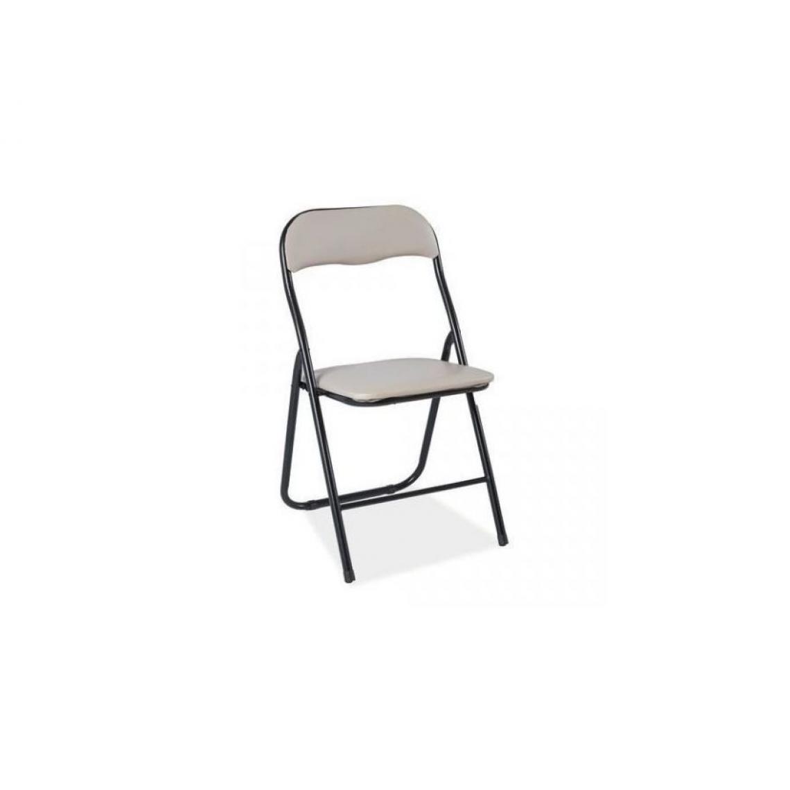 Hucoco - YANI | Chaise en plastique style scandinave | 80x40x40 cm |Assise et dossier rembourrés en similicuir | Cadre en métal - Beige - Chaises