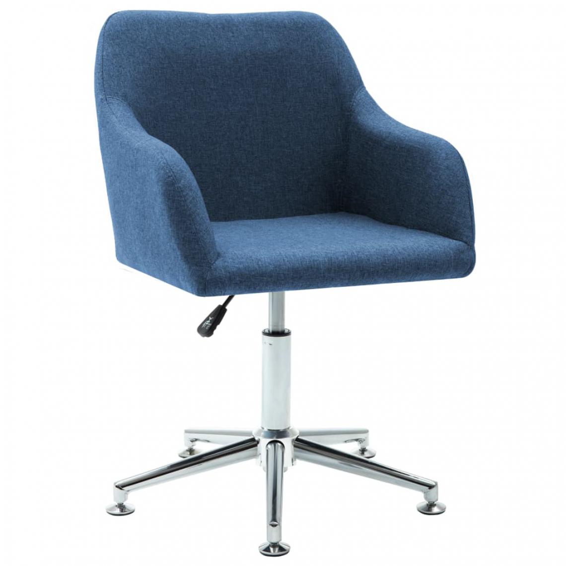 Icaverne - Splendide Fauteuils et chaises collection Suva Chaise pivotante de salle à manger Bleu Tissu - Chaises