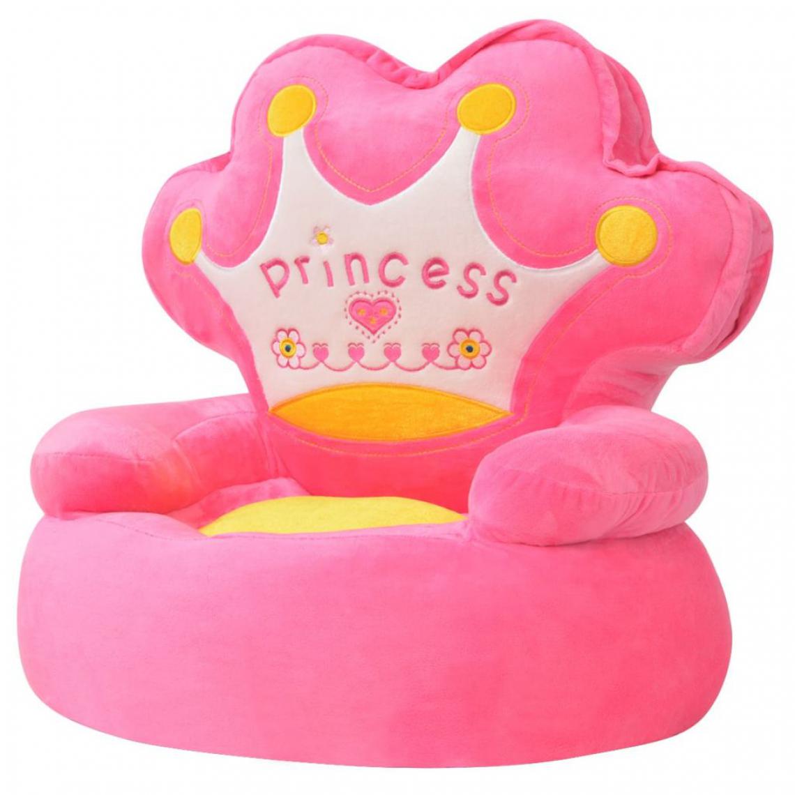 Chunhelife - Chaise en peluche pour enfants Princesse Rose - Chaises
