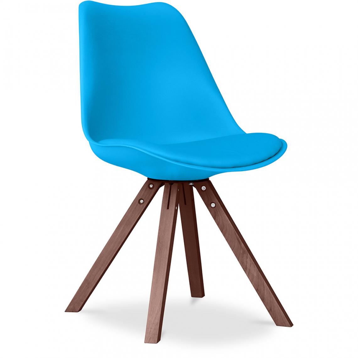 Iconik Interior - Chaise à manger Denisse Style Scandinave Premium Design Pieds foncés avec coussin - Chaises
