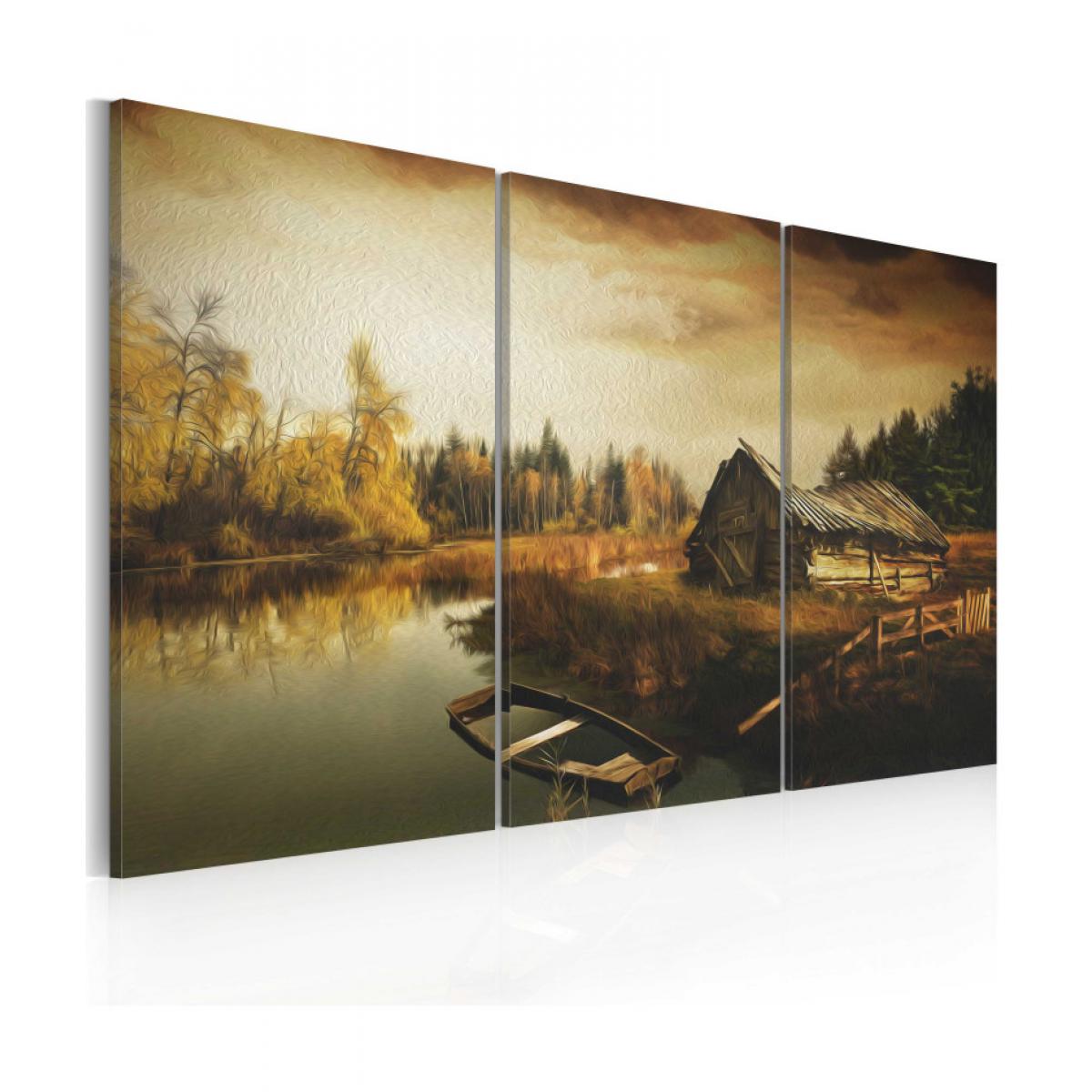 Artgeist - Tableau - Idyllic village - triptych 60x40 - Tableaux, peintures