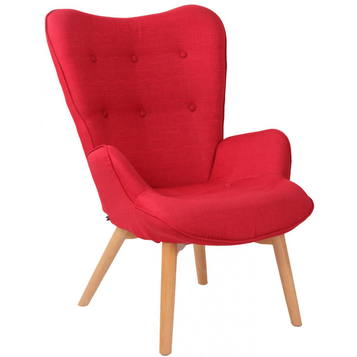 Icaverne - Chic Chaise longue en tissu Quito couleur rouge - Chaises