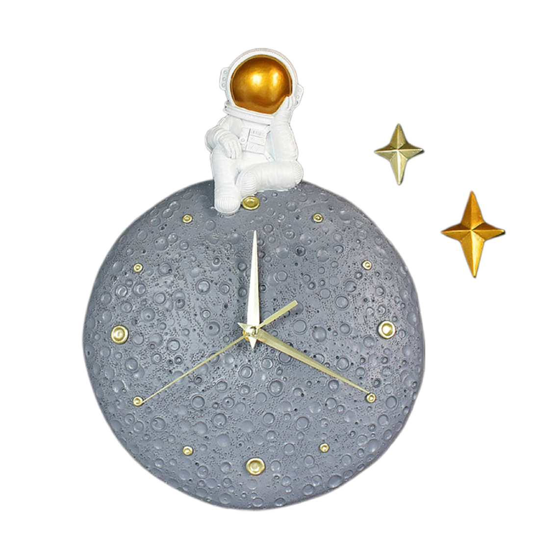marque generique - Horloge Murale Astronaute Mouvement Tenture Murale Montre Salon Décor Blanc - Horloges, pendules