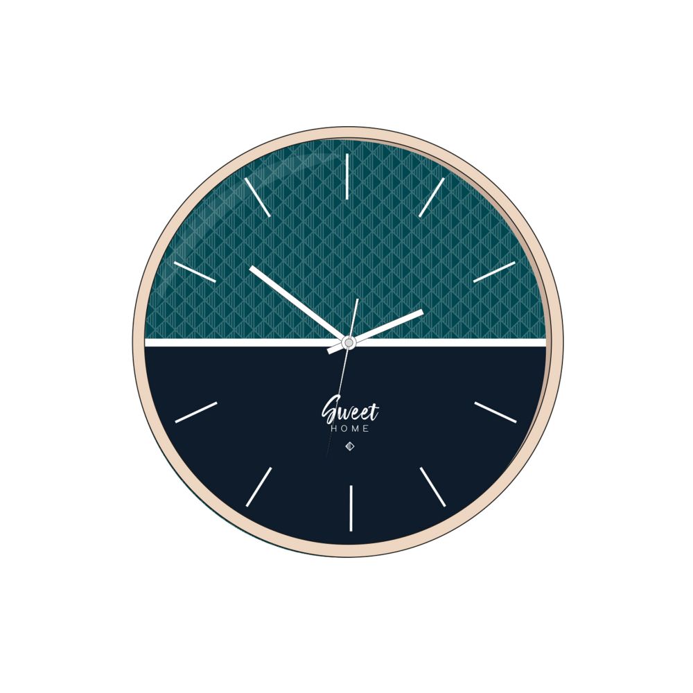 marque generique - Horloge ronde bicolore - D 33 cm - Horloges, pendules