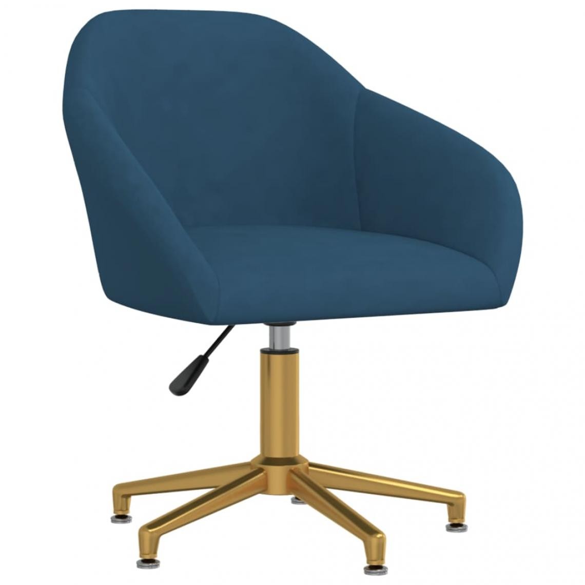 Vidaxl - vidaXL Chaise pivotante de salle à manger Bleu Velours - Chaises