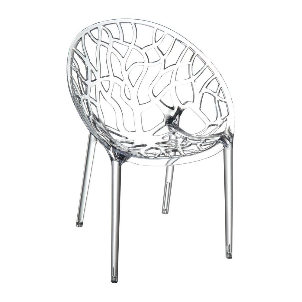 Alterego - Chaise moderne 'GEO' transparente en matière plastique - Chaises