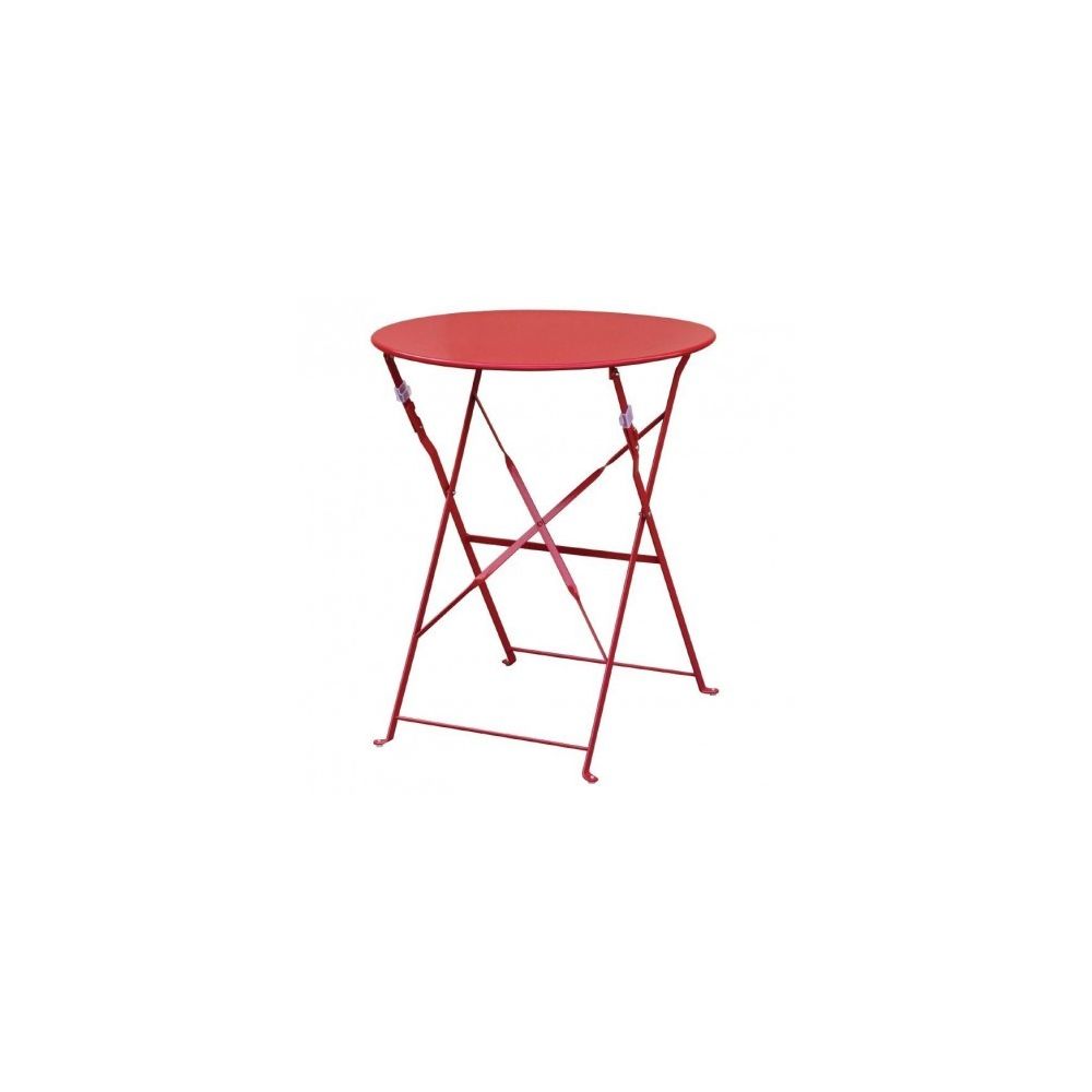 Materiel Chr Pro - Table de terrasse en acier rouge Bolero 595 mm - Rouge - Tables à manger