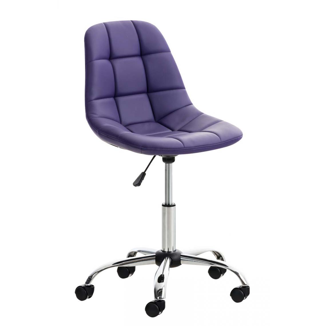 Icaverne - Inedit Chaise de bureau serie Sanaa en similicuir couleur violet - Chaises