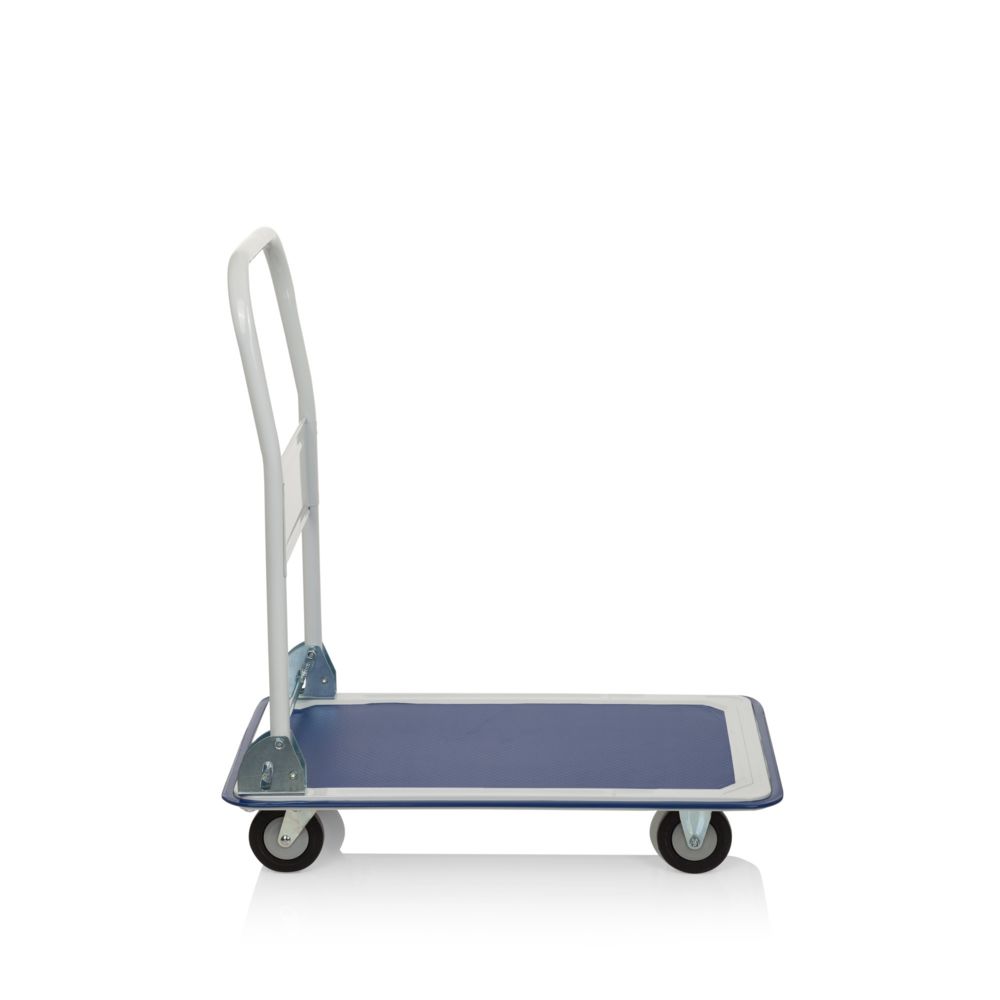Hjh Office - Chariot de transport / à plate-forme CARRY Bleu/Blanc Anti-dérapant / Chargeable jusqu'à 150kg hjh O - Chaises